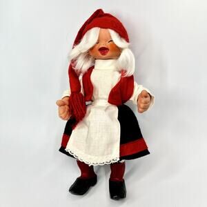 Arne Hasle Nisse Doll Christmas Girl Elf Gnome 11" Scandinavia Askim Norge